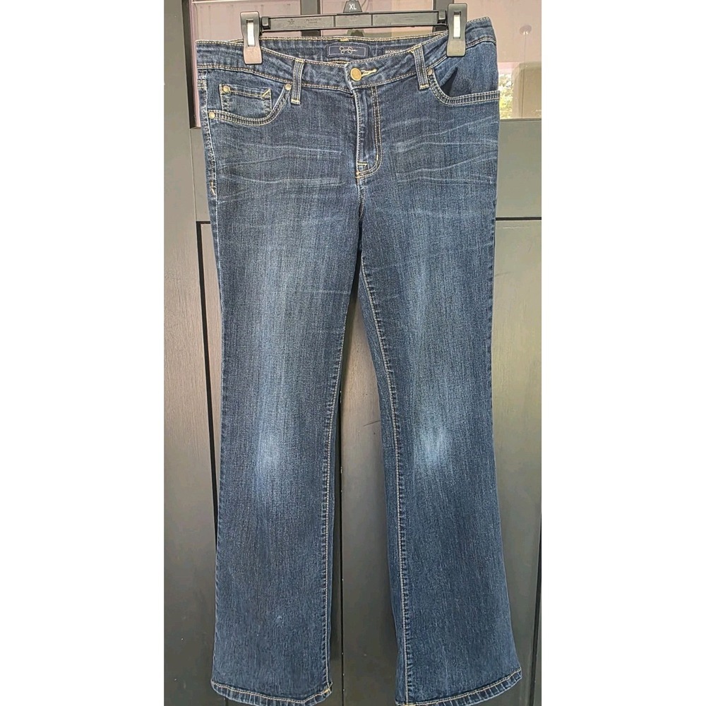 Jessica Simpson Rocky Skinny Ankle Jeans Women's 12 Blue Denim Cotton Mid Rise